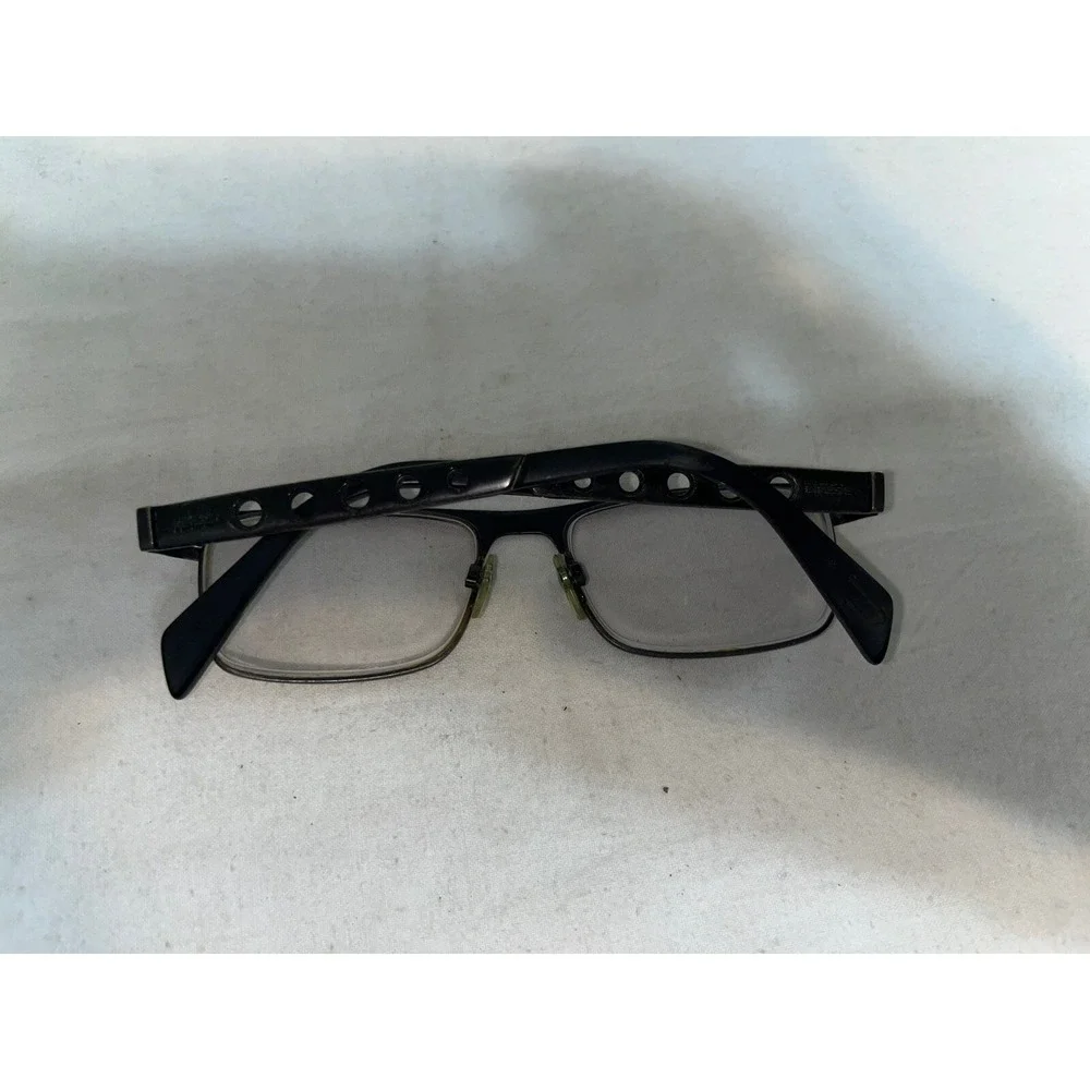 Diesel Eyeglasses DL Col. 005 Gray&Black Browline Metal Frame 53[]17 145